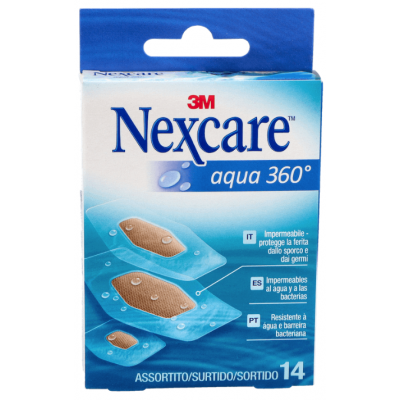 Comprar 3M NEXCARE AGUA 360º APOSITO ADHESIVO SURTIDO 14 UNIDADES al mejor precio en NuestraFarma, tu farmacia online