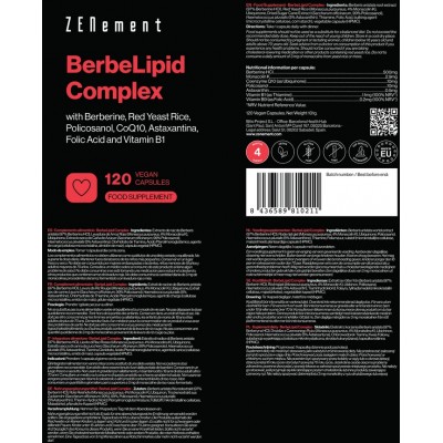 Comprar ZENEMENT BERBELIPID COMPLEX 120 CAPSULAS al mejor precio en NuestraFarma, tu farmacia online