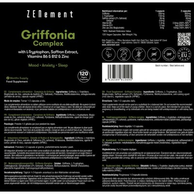 Comprar ZENEMENT COMPLEJO DE GRIFFONIA 120 CAPSULAS al mejor precio en NuestraFarma, tu farmacia online