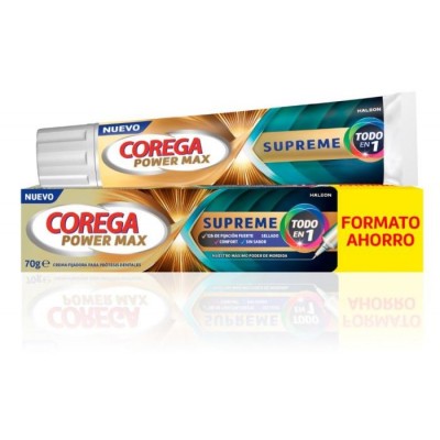 Comprar COREGA POWER MAX SUPREME TODO EN 1 70 G al mejor precio en NuestraFarma, tu farmacia online