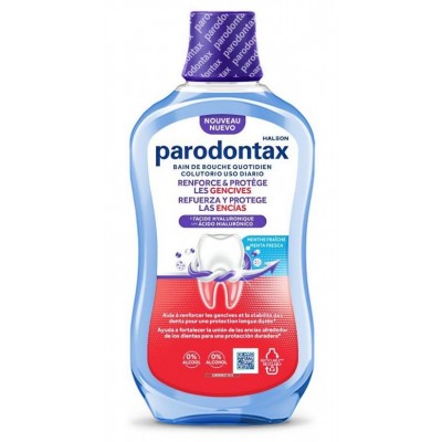 Comprar PARODONTAX COLUTORIO REFUERZA Y PROTEGE ENCIAS CON ACIDO HIALURONICO 500 ML al mejor precio en NuestraFarma, tu farmacia online