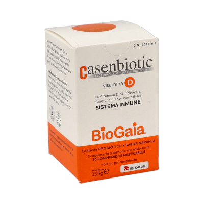Comprar CASENBIOTIC VITAMINA D 30 COMPRIMIDOS MASTICABLES al mejor precio en NuestraFarma, tu farmacia online