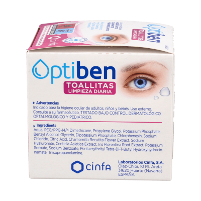 Comprar OPTIBEN TOALLITAS LIMPIEZA DIARIA 30 UNIDADES al mejor precio en NuestraFarma, tu farmacia online