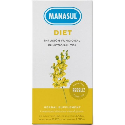 Comprar MANASUL DIET 25 BOLSITAS al mejor precio en NuestraFarma, tu farmacia online