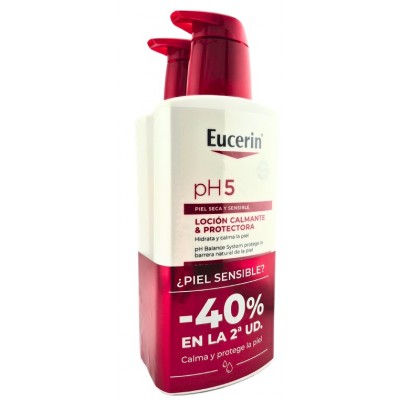 Comprar EUCERIN DUPLO PIEL SENSIBLE PH-5 LOCION 2X400 ML al mejor precio en NuestraFarma, tu farmacia online
