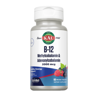Comprar KAL B-12 METILCOBALAMINA & ADENOSILCOBALAMINA 2000 MG 60 MICROCOMPRIMIDOS al mejor precio en NuestraFarma, tu farmacia online