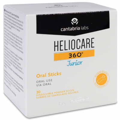 Comprar HELIOCARE 360º JUNIOR ORAL 20 STICKS al mejor precio en NuestraFarma, tu farmacia online