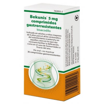 Comprar BEKUNIS 5 MG 30 COMPRIMIDOS GASTRORESISTENTES al mejor precio en NuestraFarma, tu farmacia online