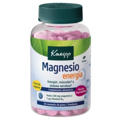 Comprar KNEIPP MAGNESIO ENERGIA GUMMIES 60 CARAMELOS DE GOMA SABOR FRAMBUESA al mejor precio en NuestraFarma, tu farmacia online