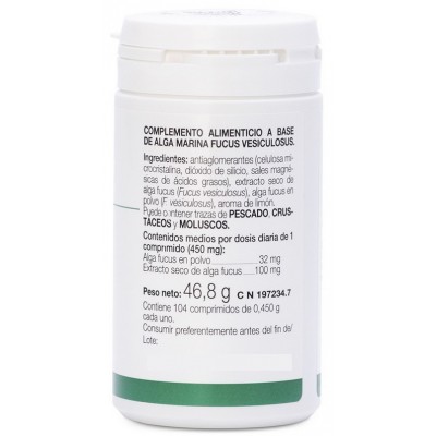 Comprar ANA MARIA LAJUSTICIA ALGAS SABOR LIMON 104 COMPRIMIDOS al mejor precio en NuestraFarma, tu farmacia online
