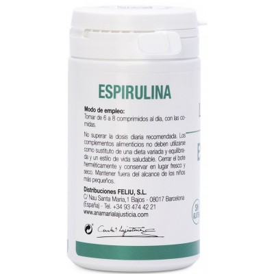 Comprar ANA MARIA LAJUSTICIA ESPIRULINA 160 COMPRIMIDOS al mejor precio en NuestraFarma, tu farmacia online