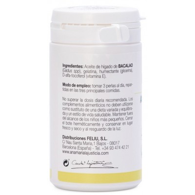Comprar ANA MARIA LAJUSTICIA ACEITE DE HIGADO DE BACALAO 90 CAPSULAS al mejor precio en NuestraFarma, tu farmacia online