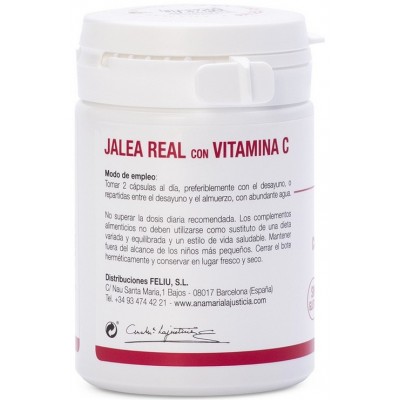 Comprar ANA MARIA LAJUSTICIA JALEA REAL CON VITAMINA C 60 CAPSULAS al mejor precio en NuestraFarma, tu farmacia online