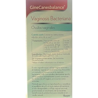 Comprar GINECANESBALANCE 7 OVULOS VAGINALES al mejor precio en NuestraFarma, tu farmacia online