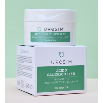 Comprar URESIM ACIDO SALICILICO 0,5% TRATAMIENTO ANTIIMPERFECCIONES DIARIO 30 DISCOS IMPREGNADOS al mejor precio en NuestraFarma, tu farmacia online