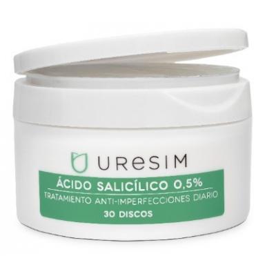 Comprar URESIM ACIDO SALICILICO 0,5% TRATAMIENTO ANTIIMPERFECCIONES DIARIO 30 DISCOS IMPREGNADOS al mejor precio en NuestraFarma, tu farmacia online