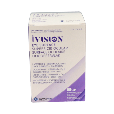 Comprar IVISION SUPERFICIE OCULAR 60 CAPSULAS al mejor precio en NuestraFarma, tu farmacia online