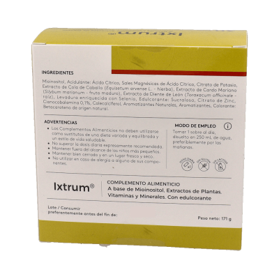 Comprar IXTRUM 5,7 G SABOR FRUTOS NARANJA 30 STICKS al mejor precio en NuestraFarma, tu farmacia online