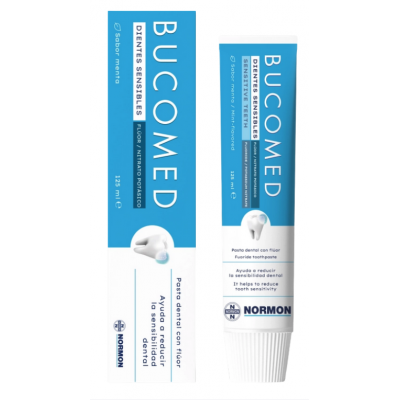 Comprar BUCOMED PASTA DIENTES SENSIBLES SABOR MENTA 125 ML al mejor precio en NuestraFarma, tu farmacia online