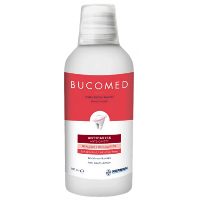 Comprar BUCOMED COLUTORIO ANTICARIES 500 ML al mejor precio en NuestraFarma, tu farmacia online