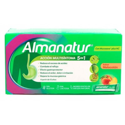 Comprar ALMANATUR SUSPENSION ORAL 20 STICKS 15 ML SABOR MELOCOTON al mejor precio en NuestraFarma, tu farmacia online