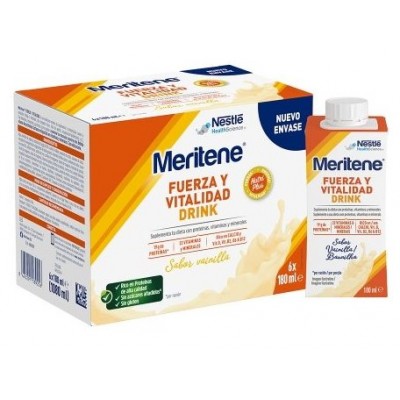 Comprar MERITENE FUERZA Y VITALIDAD DRINK SABOR VAINILLA 6X180 ML al mejor precio en NuestraFarma, tu farmacia online