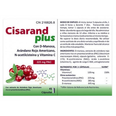 Comprar BLUECUBE CISARAND PLUS 45 CAPSULAS al mejor precio en NuestraFarma, tu farmacia online