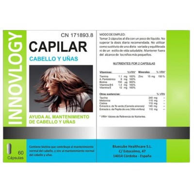 Comprar INNOVLOGY CAPILAR 60 CAPSULAS al mejor precio en NuestraFarma, tu farmacia online