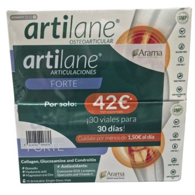 Comprar ARTILANE FORTE DUPLO 15+15 VIALES 30 ML al mejor precio en NuestraFarma, tu farmacia online