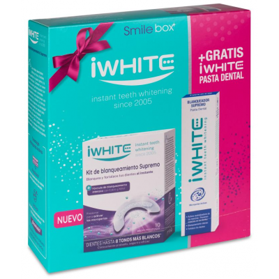 Comprar IWHITE KIT BLANQUEAMIENTO SUPREMO 10 MOLDES + PASTA DENTAL 75 ML al mejor precio en NuestraFarma, tu farmacia online