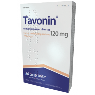Comprar TAVONIN 120 MG 60 COMPRIMIDOS RECUBIERTOS al mejor precio en NuestraFarma, tu farmacia online