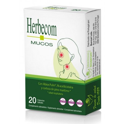 Comprar HERBECOM MUCOS 20 CÁPSULAS BIOSERUM al mejor precio en NuestraFarma, tu farmacia online
