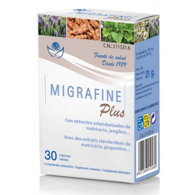 Comprar MIGRAFINE PLUS 30 CAPSULAS al mejor precio en NuestraFarma, tu farmacia online
