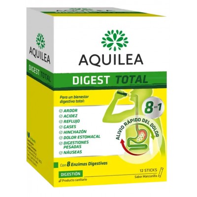 Comprar AQUILEA DIGEST TOTAL 12 STICKS 2,5 G SABOR MANZANILLA al mejor precio en NuestraFarma, tu farmacia online
