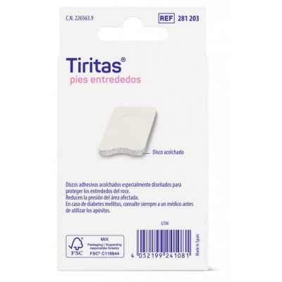 Comprar TIRITAS PIES ENTREDEDOS DISCO ADHESIVO ACOLCHADO 12 UNIDADES al mejor precio en NuestraFarma, tu farmacia online