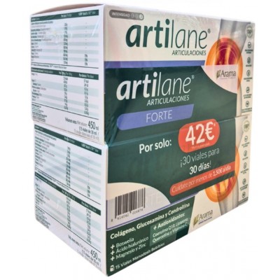 Comprar ARTILANE FORTE DUPLO 15+15 VIALES 30 ML al mejor precio en NuestraFarma, tu farmacia online
