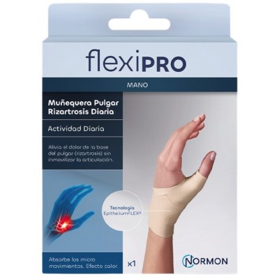 Comprar FLEXIPRO MUÑEQUERA PULGAR RIZARTROSIS DIARIO IZQUIERDA TALLA S al mejor precio en NuestraFarma, tu farmacia online