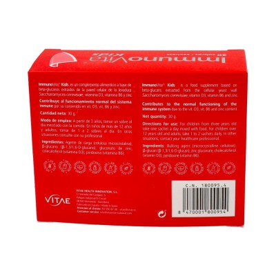 Comprar VITAE IMMUNOVITA KIDS 30 SOBRES al mejor precio en NuestraFarma, tu farmacia online