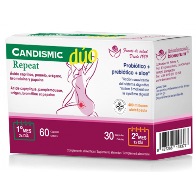 Comprar CANDISMIC DÚO REPEAT 60+30 CÁPSULAS al mejor precio en NuestraFarma, tu farmacia online