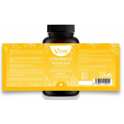Comprar VECOS VITAMINA C 1000 MG REFORZADA CON ZINC 30 CAPSULAS VEGETALES al mejor precio en NuestraFarma, tu farmacia online