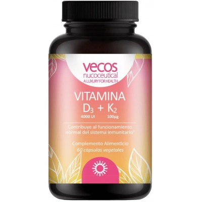 Comprar VECOS VITAMINA D3 + K2 60 CAPSULAS al mejor precio en NuestraFarma, tu farmacia online