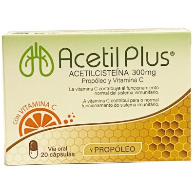 Comprar ACETIL PLUS ACETILCISTEINA 300 MG 20 CAPSULAS al mejor precio en NuestraFarma, tu farmacia online
