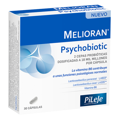 Comprar MELIORAN PSYCHOBIOTIC 30 CAPSULAS al mejor precio en NuestraFarma, tu farmacia online