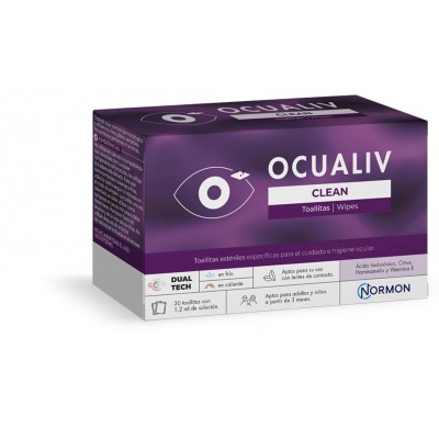Comprar OCUALIV CLEAN 30 TOALLITAS al mejor precio en NuestraFarma, tu farmacia online