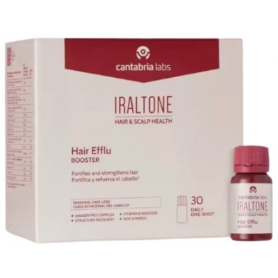 Comprar IRALTONE HAIR EFFLU BOOSTER 30 VIALES 15 ML al mejor precio en NuestraFarma, tu farmacia online