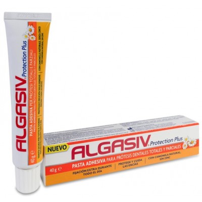 Comprar ALGASIV PROTECTION PLUS PASTA ADHESIVA PARA PROTESIS DENTALES 40 G al mejor precio en NuestraFarma, tu farmacia online