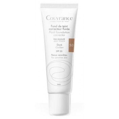 Comprar AVENE COUVRANCE MAQUILLAJE FLUIDO DORADO 5.0 30 ML al mejor precio en NuestraFarma, tu farmacia online