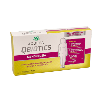 Comprar AQUILEA QBIOTICS MENOPAUSIA 30 CAPSULAS al mejor precio en NuestraFarma, tu farmacia online