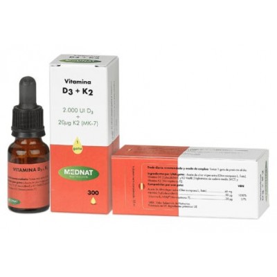 Comprar MEDNAT VITAMINA D3 + K2 GOTAS 15 ML al mejor precio en NuestraFarma, tu farmacia online
