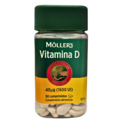 Comprar MOLLER´S VITAMINA D 40 µG (1600UI) 90 COMPRIMIDOS al mejor precio en NuestraFarma, tu farmacia online